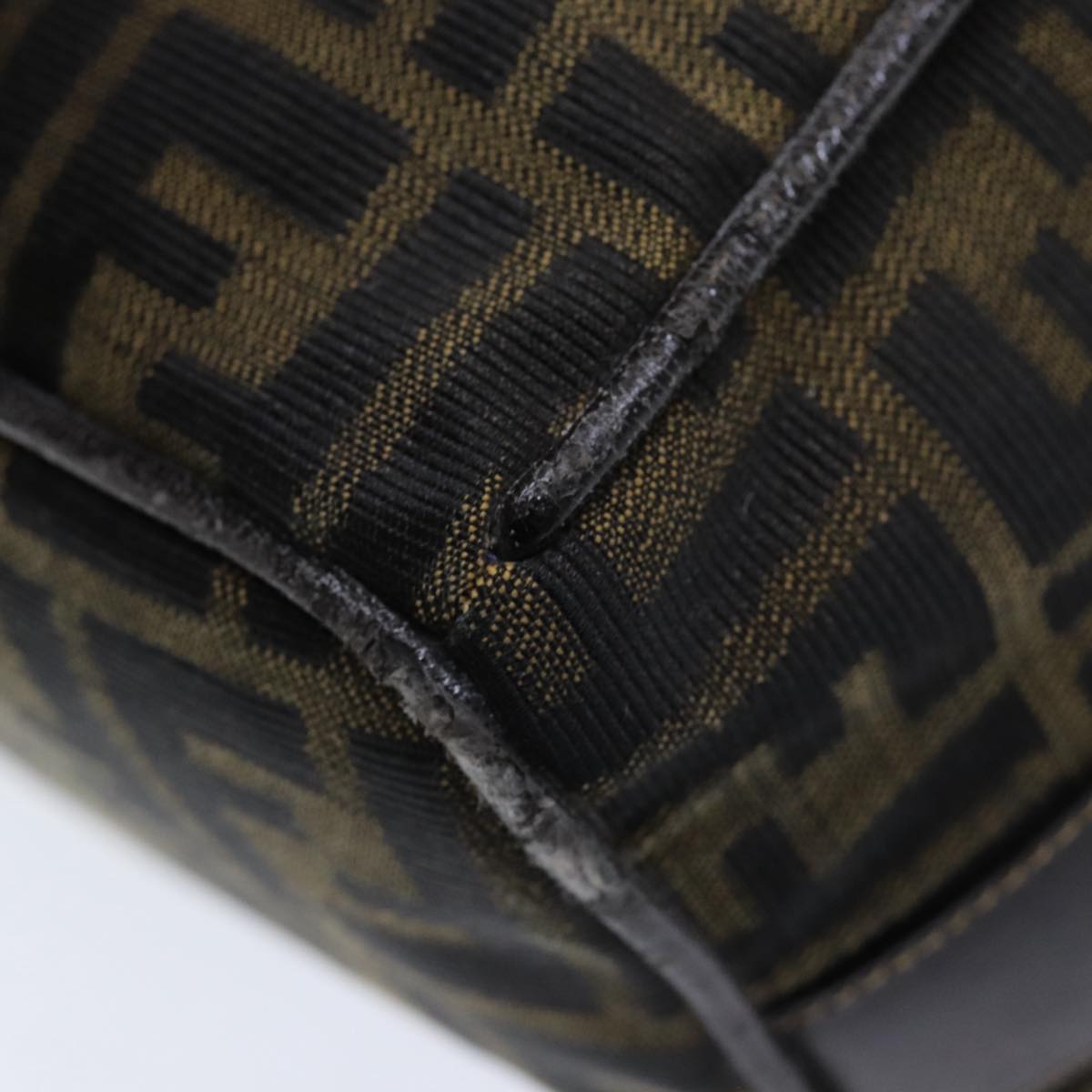 FENDI Zucca Canvas Vanity Pouch Brown Black84448