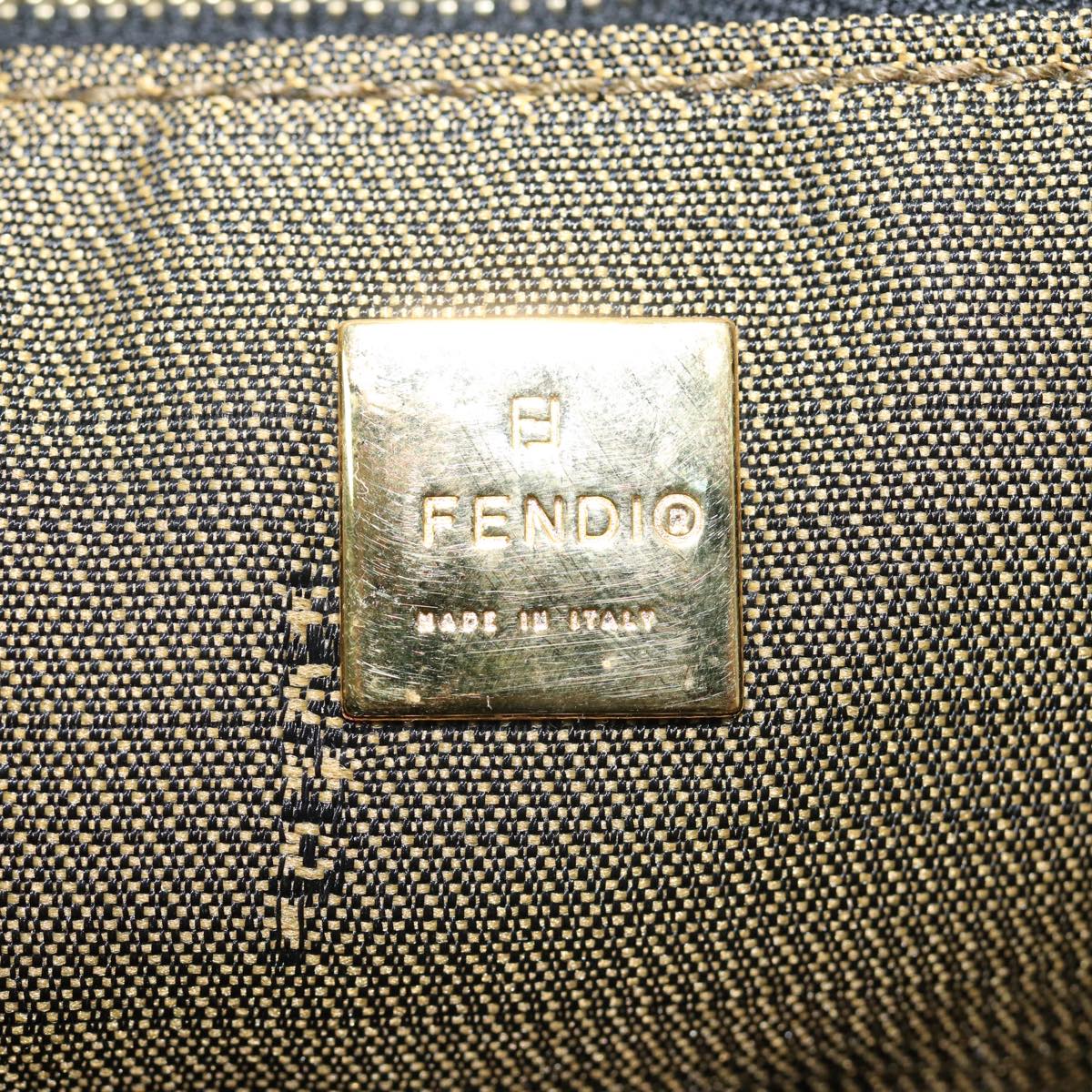 FENDI Zucca Canvas Vanity Pouch Brown Black84448