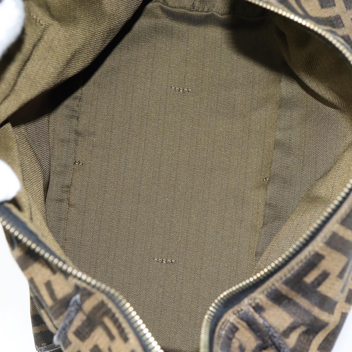 FENDI Zucca Canvas Vanity Pouch Brown Black84448