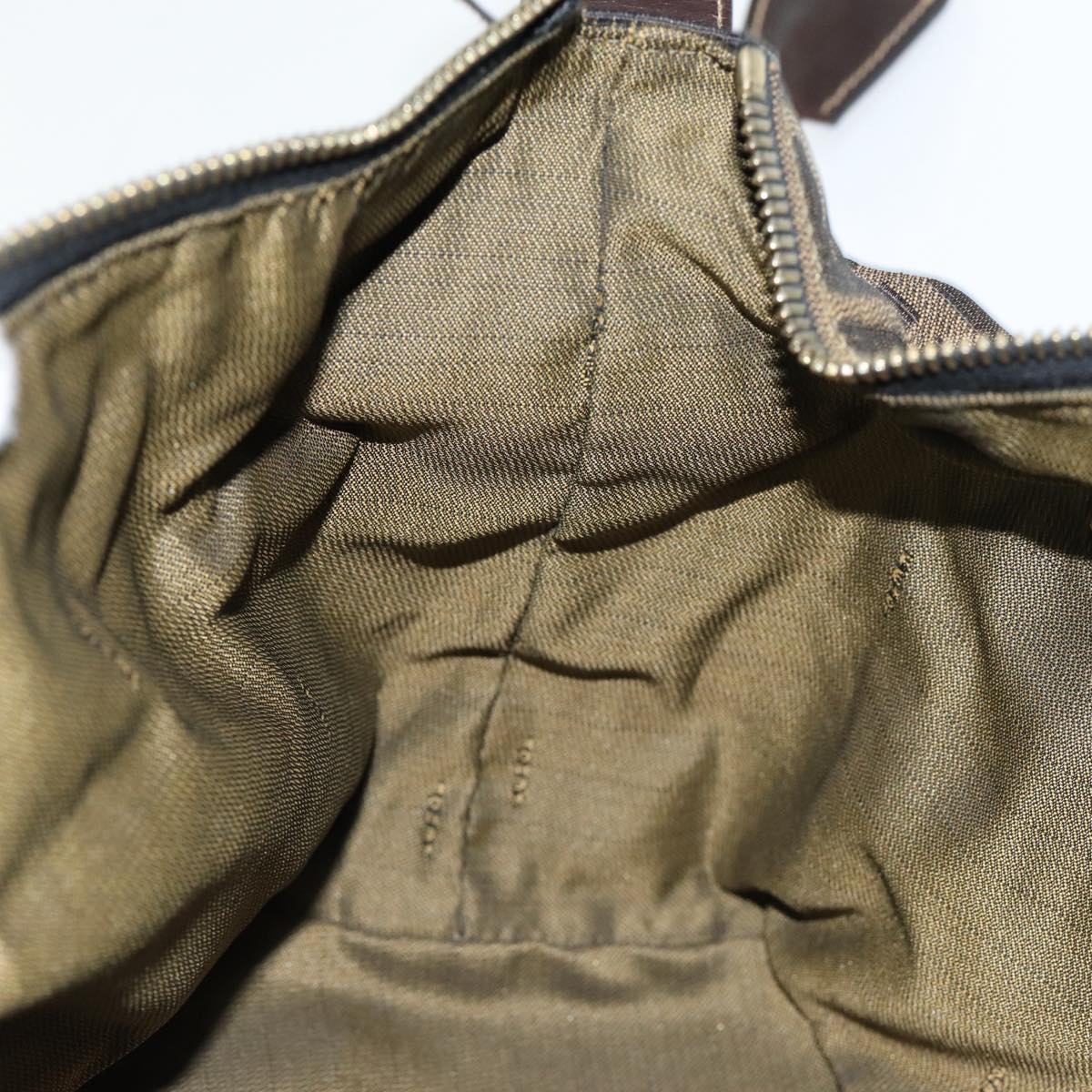 FENDI Zucca Canvas Vanity Pouch Brown Black84448