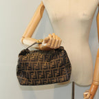 FENDI Zucca Canvas Vanity Pouch Brown Black84448