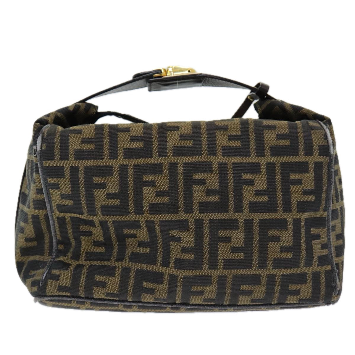 FENDI Zucca Canvas Vanity Pouch Brown Black84448