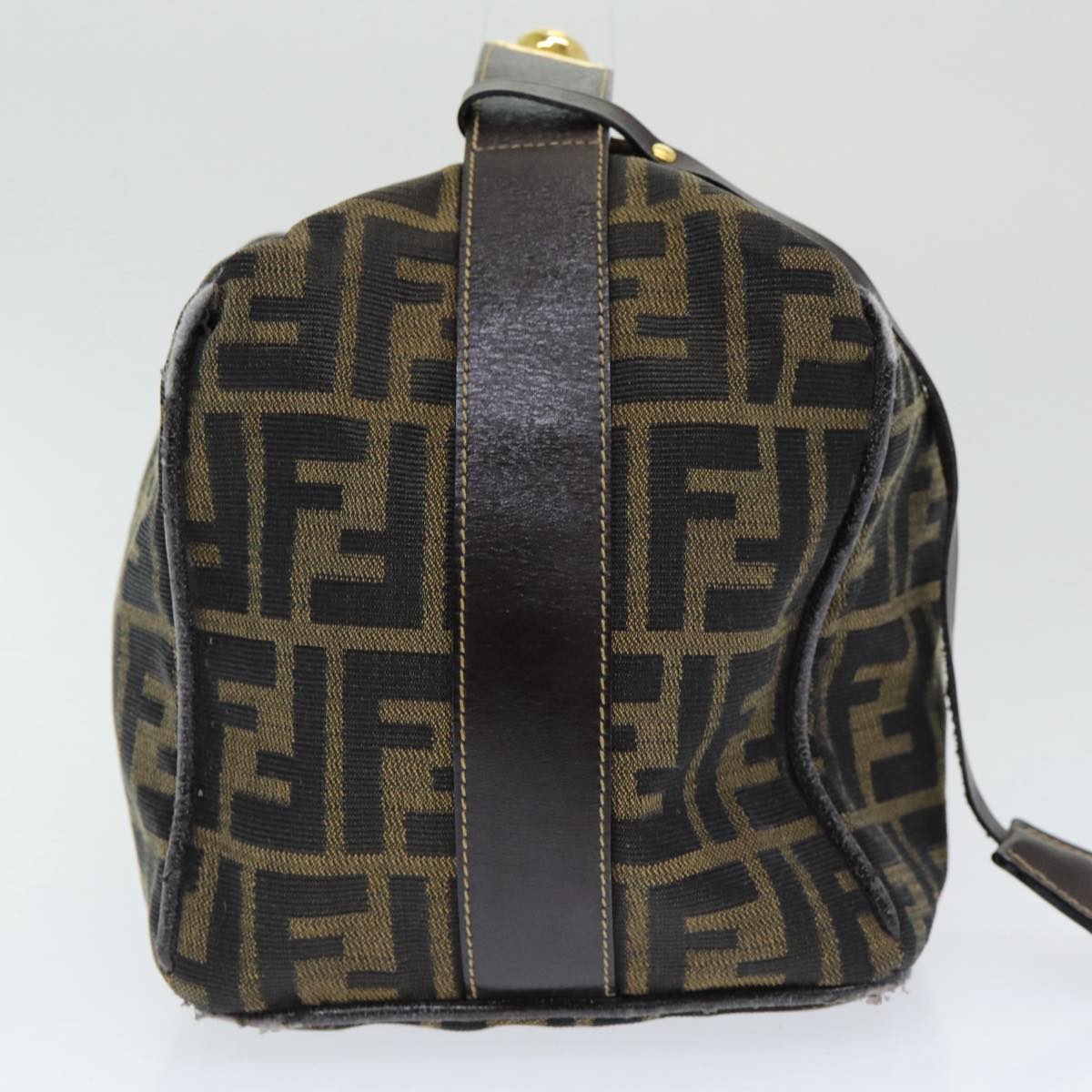 FENDI Zucca Canvas Vanity Pouch Brown Black84448