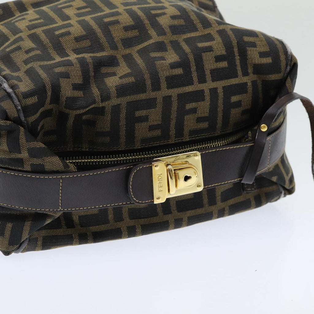 FENDI Zucca Canvas Vanity Pouch Brown Black84448