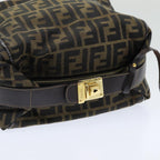 FENDI Zucca Canvas Vanity Pouch Brown Black84448