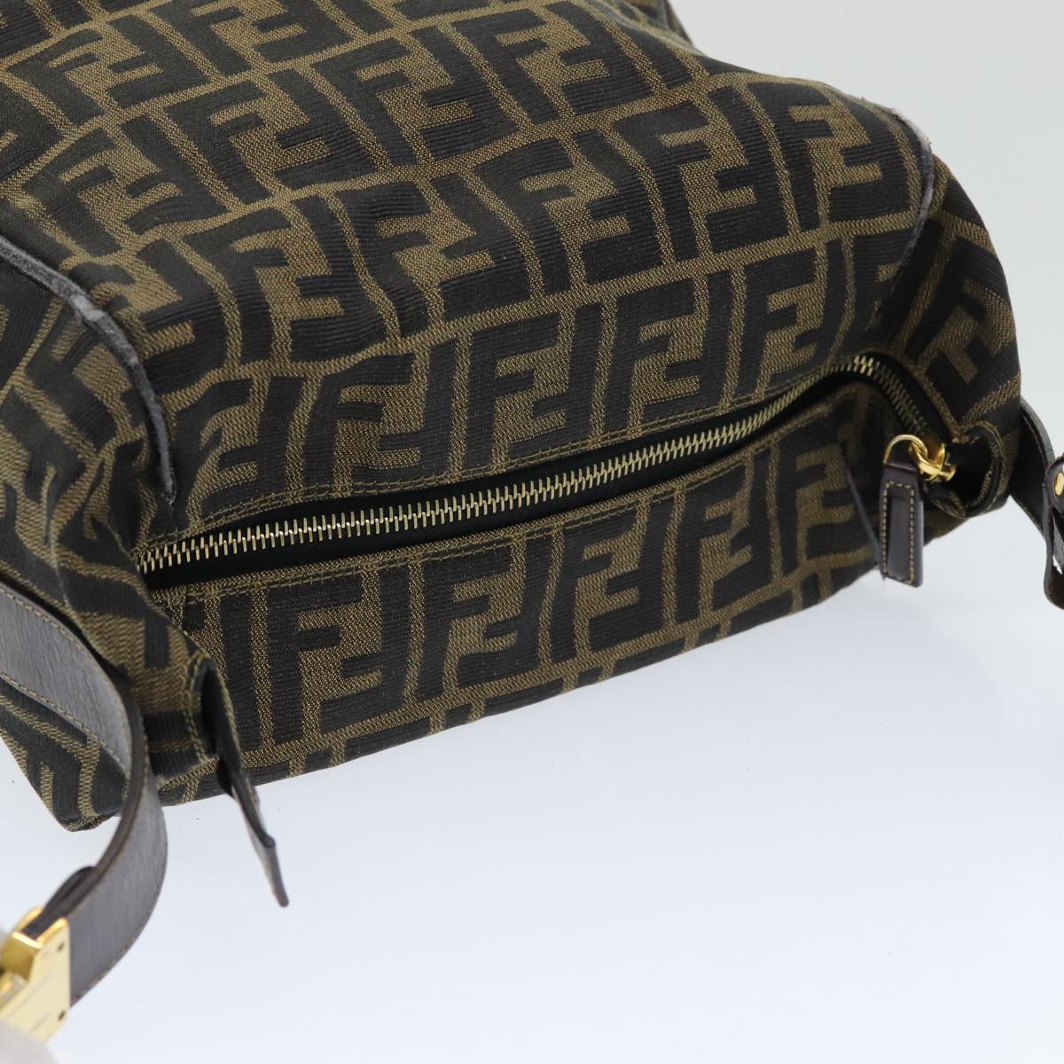 FENDI Zucca Canvas Vanity Pouch Brown Black84448