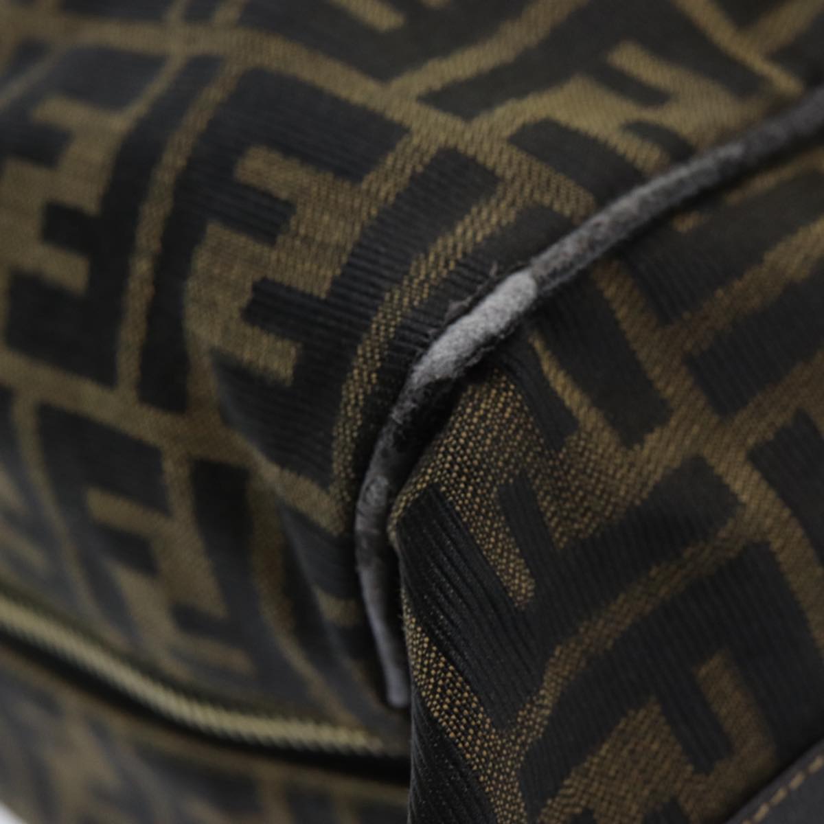 FENDI Zucca Canvas Vanity Pouch Brown Black84448