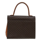 CELINE Macadam Canvas Hand Bag PVC Leather Brown Auth 84552