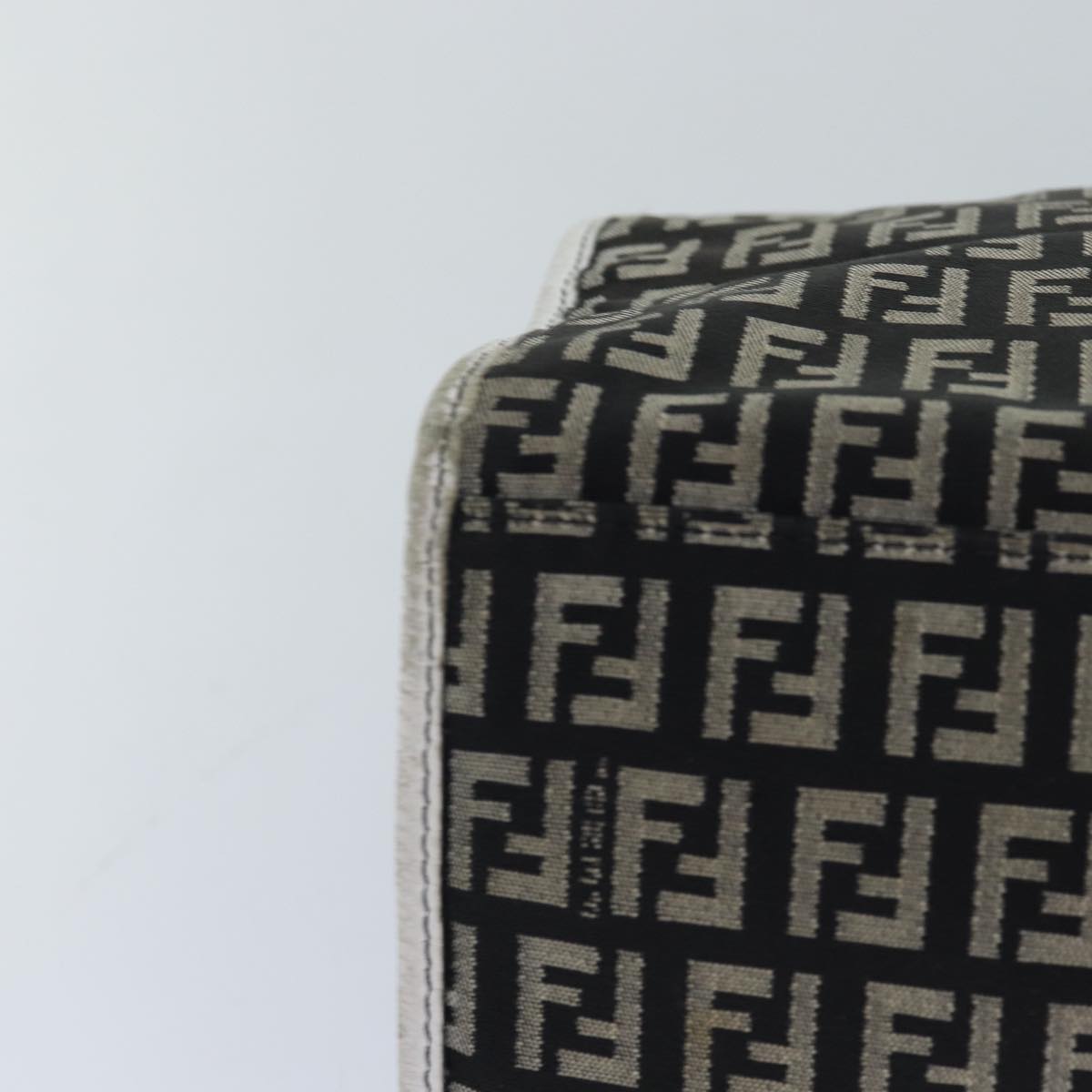 FENDI Zucchino Canvas Tote Bag Brown Gold84553