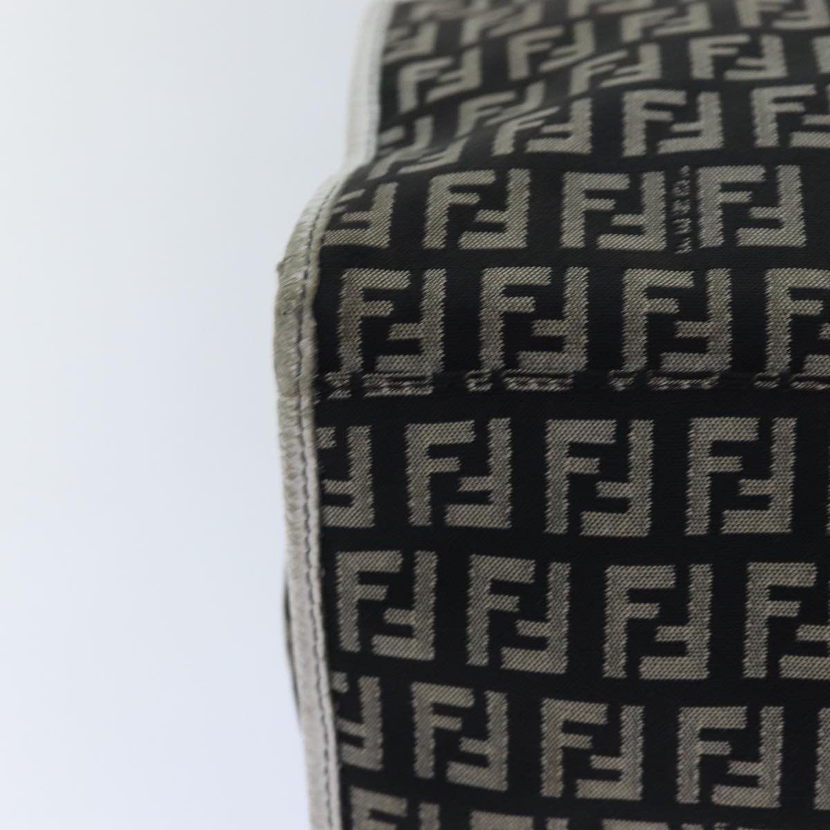 FENDI Zucchino Canvas Tote Bag Brown Gold84553