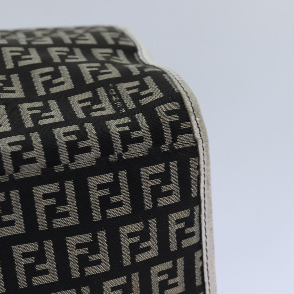 FENDI Zucchino Canvas Tote Bag Brown Gold84553