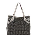 FENDI Zucchino Canvas Tote Bag Brown Gold84553