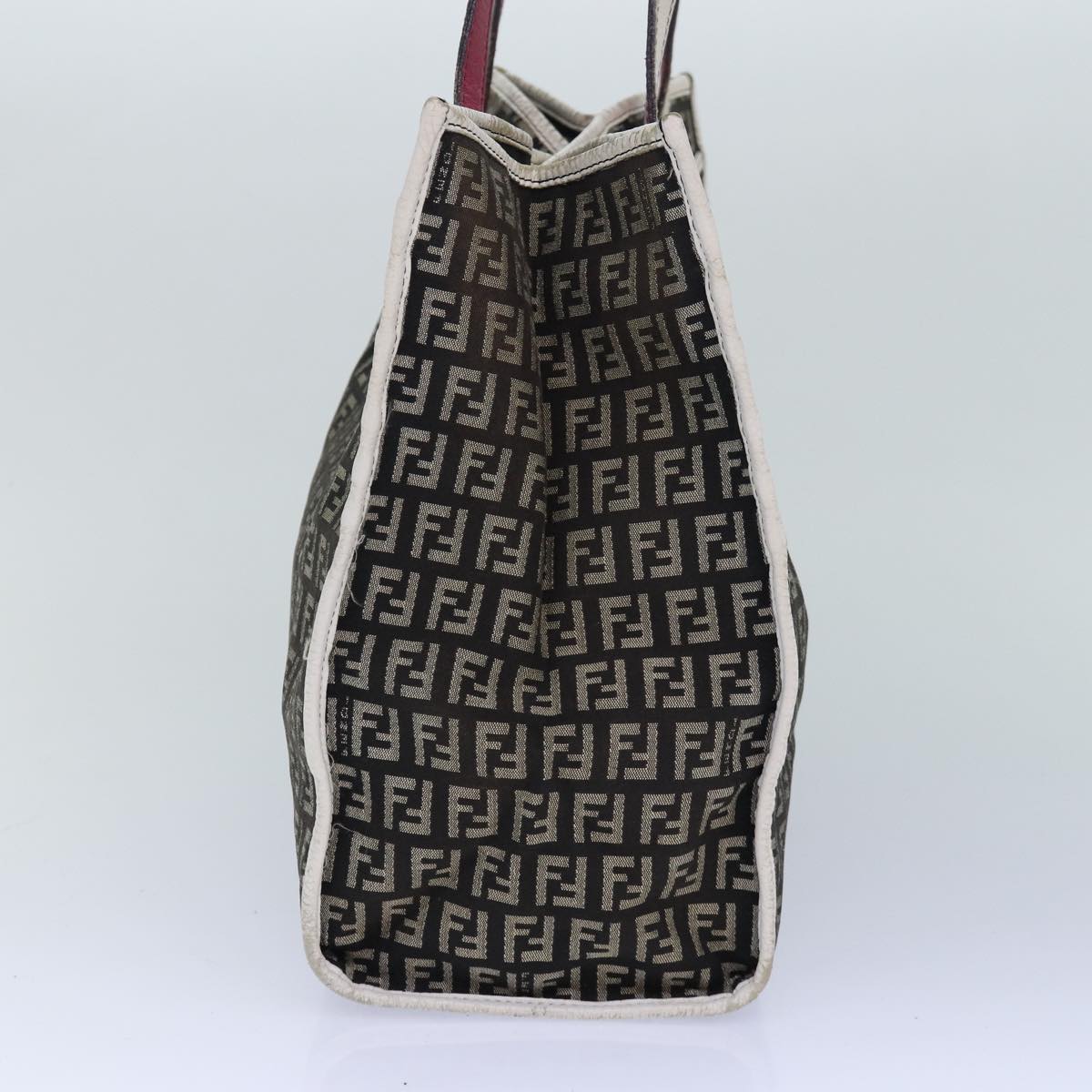 FENDI Zucchino Canvas Tote Bag Brown Gold84553