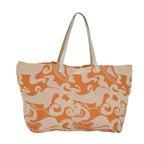 FENDI Tote Bag Canvas Orange Gold84555