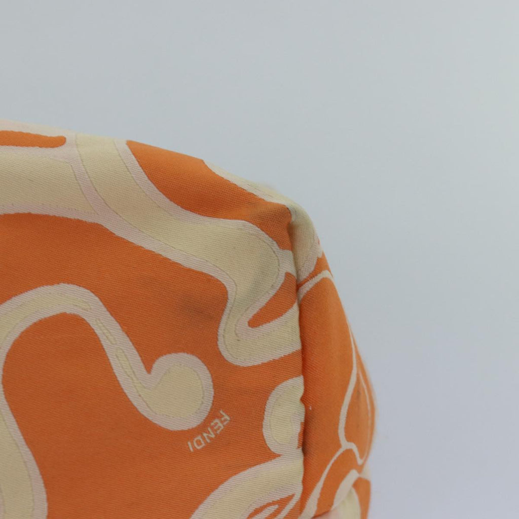 FENDI Tote Bag Canvas Orange Gold84555
