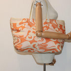FENDI Tote Bag Canvas Orange Gold84555