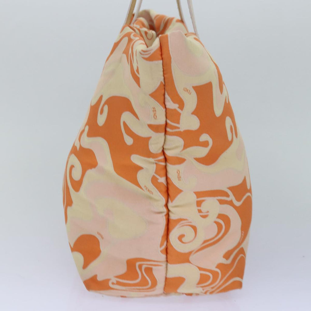FENDI Tote Bag Canvas Orange Gold84555