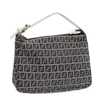 FENDI Zucchino Canvas Accessory Pouch Navy84615