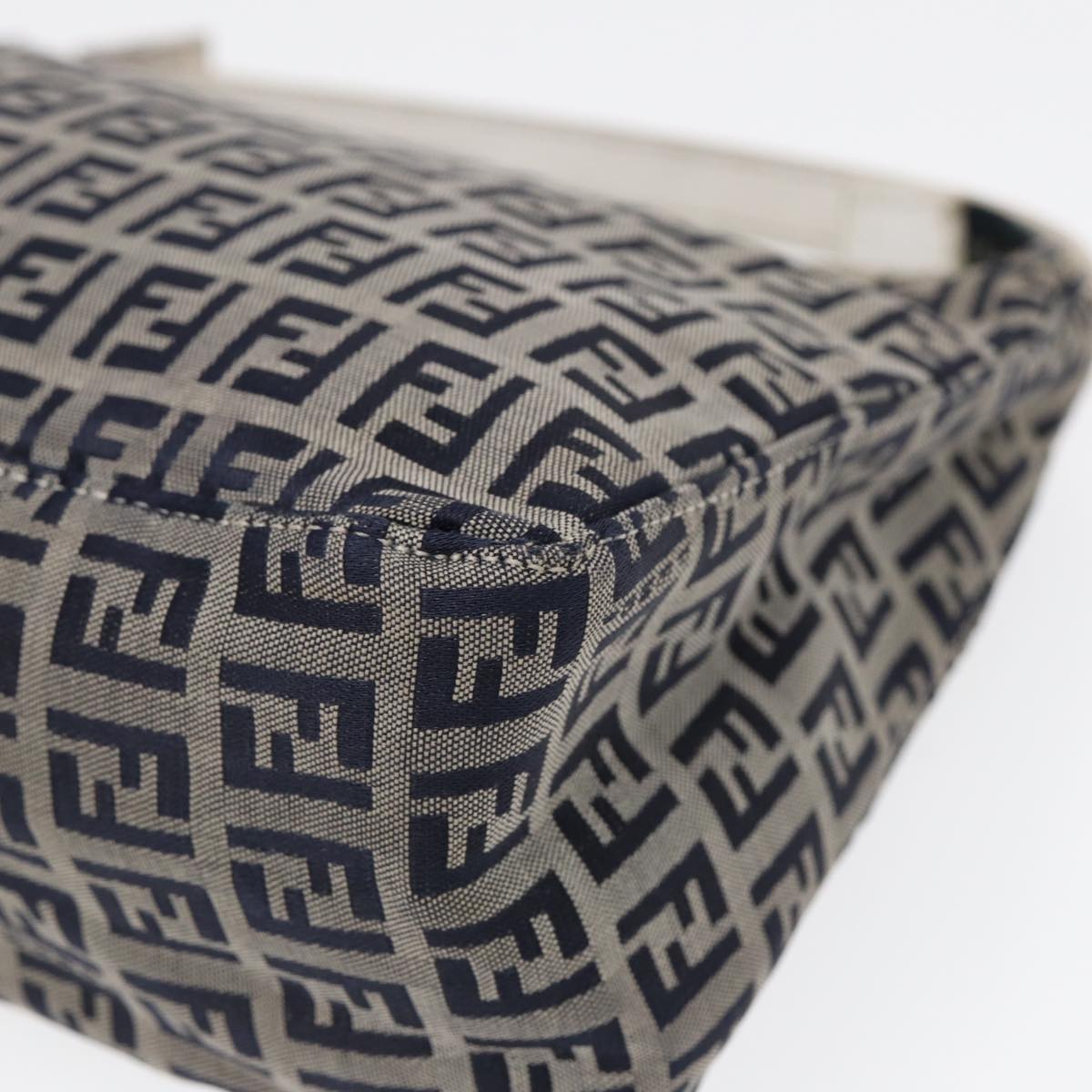 FENDI Zucchino Canvas Accessory Pouch Navy84615