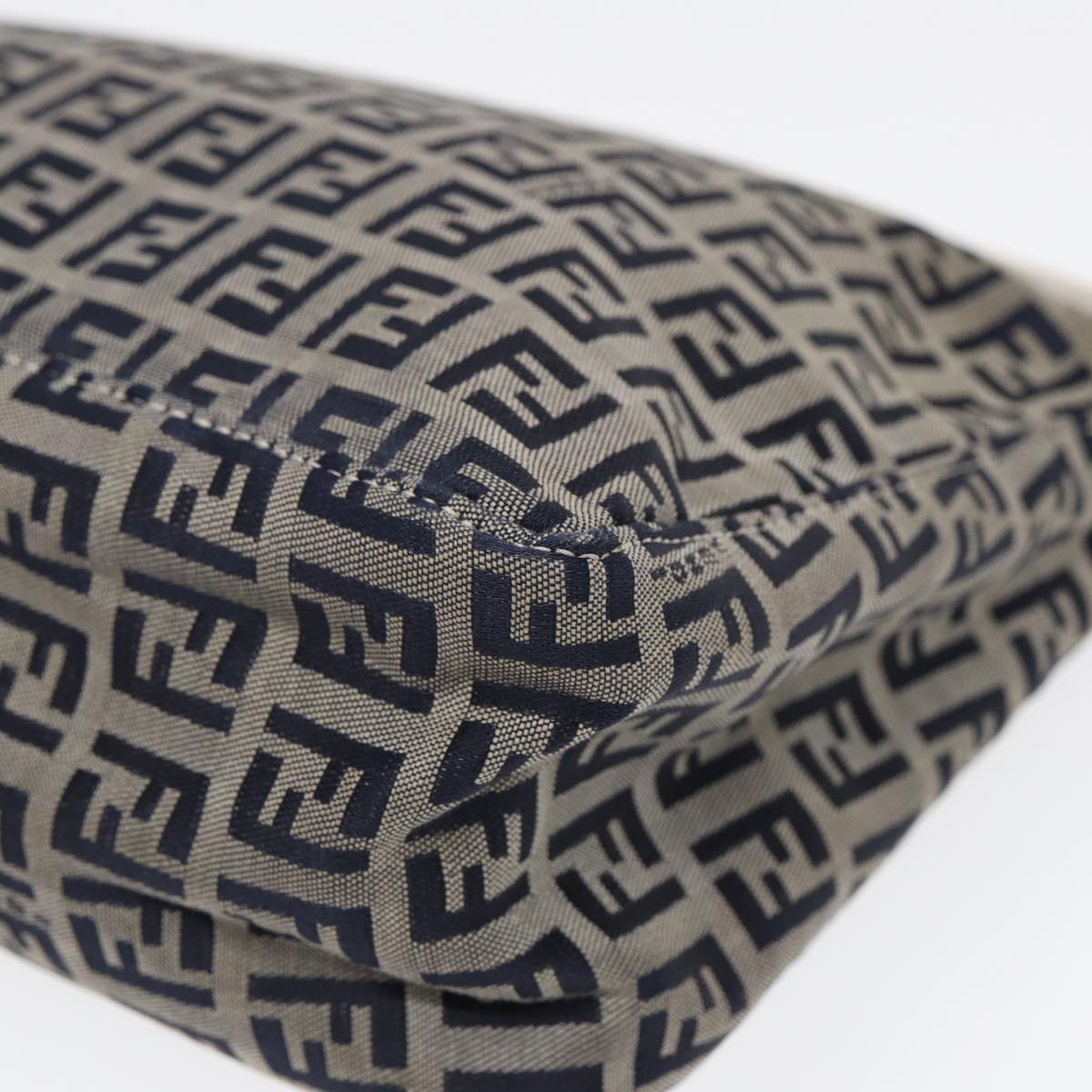 FENDI Zucchino Canvas Accessory Pouch Navy84615