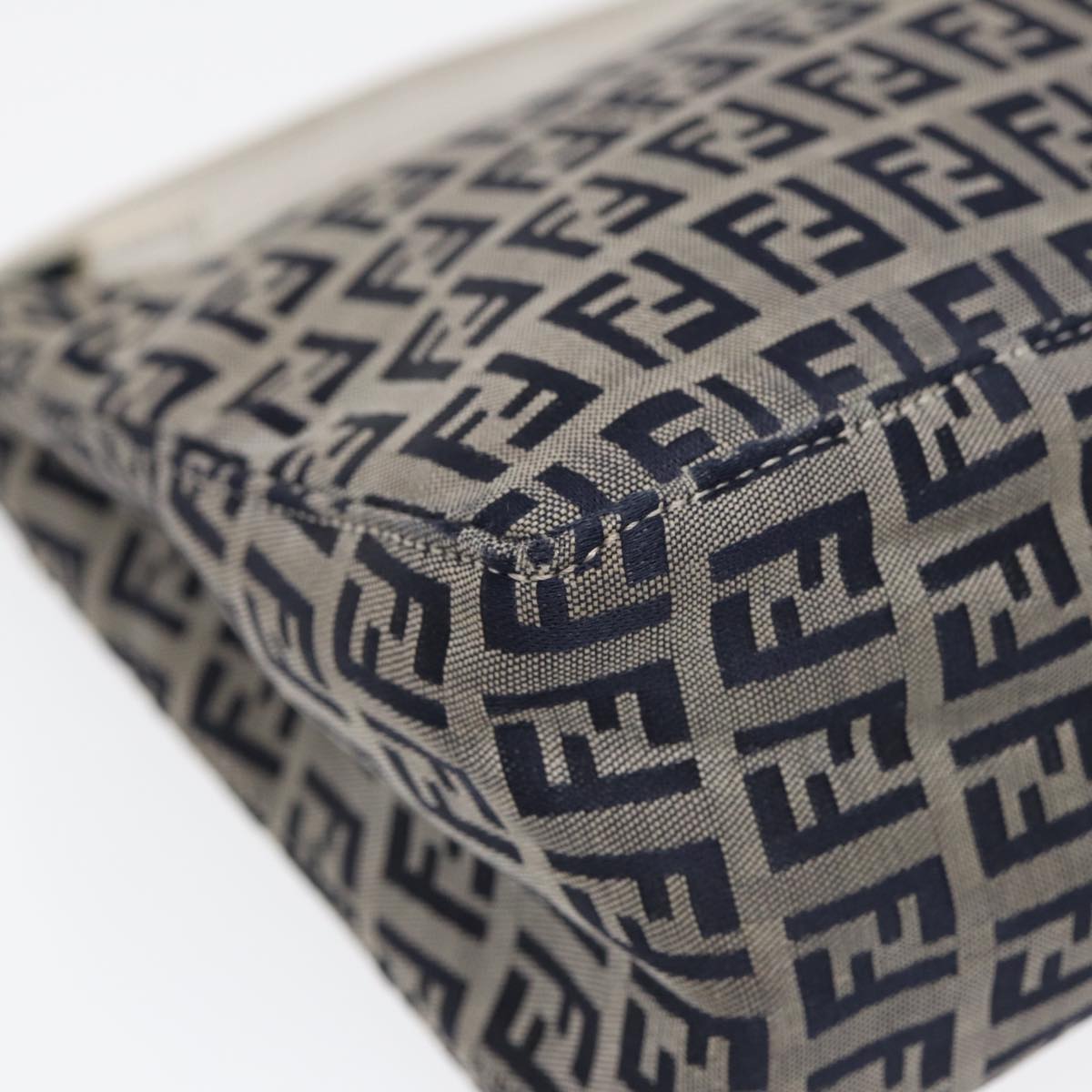 FENDI Zucchino Canvas Accessory Pouch Navy84615