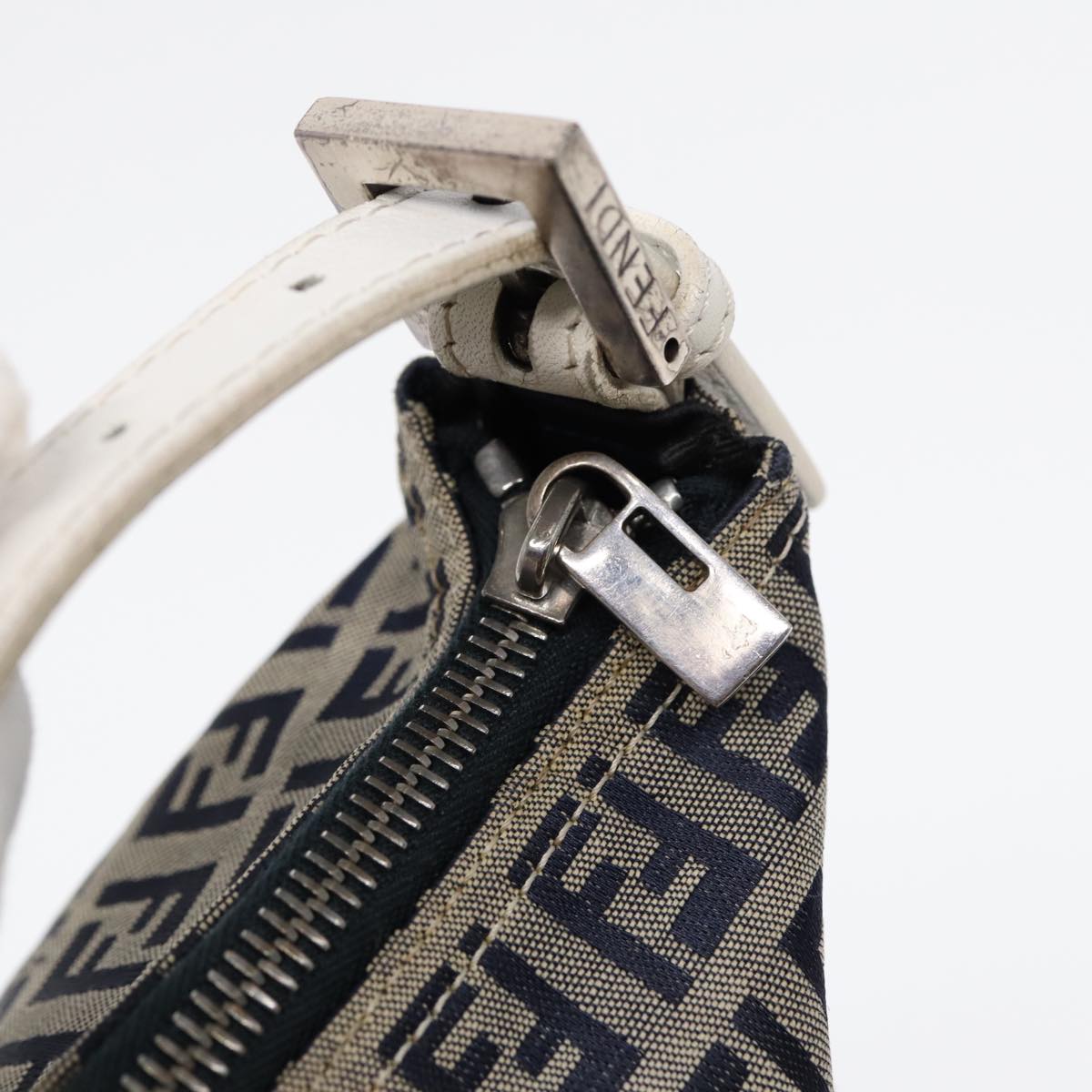 FENDI Zucchino Canvas Accessory Pouch Navy84615