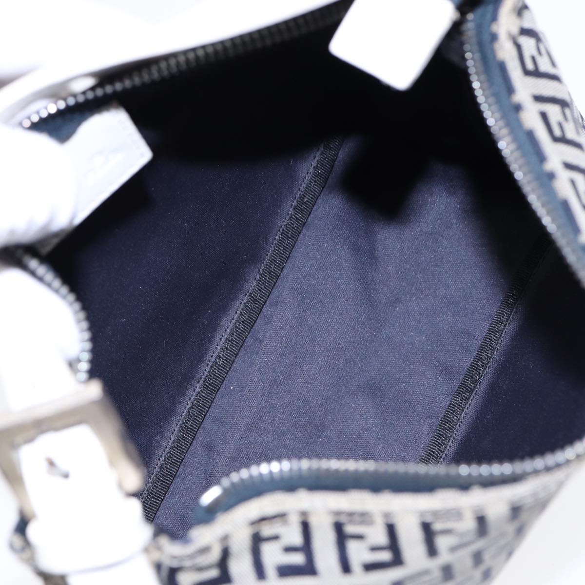 FENDI Zucchino Canvas Accessory Pouch Navy84615