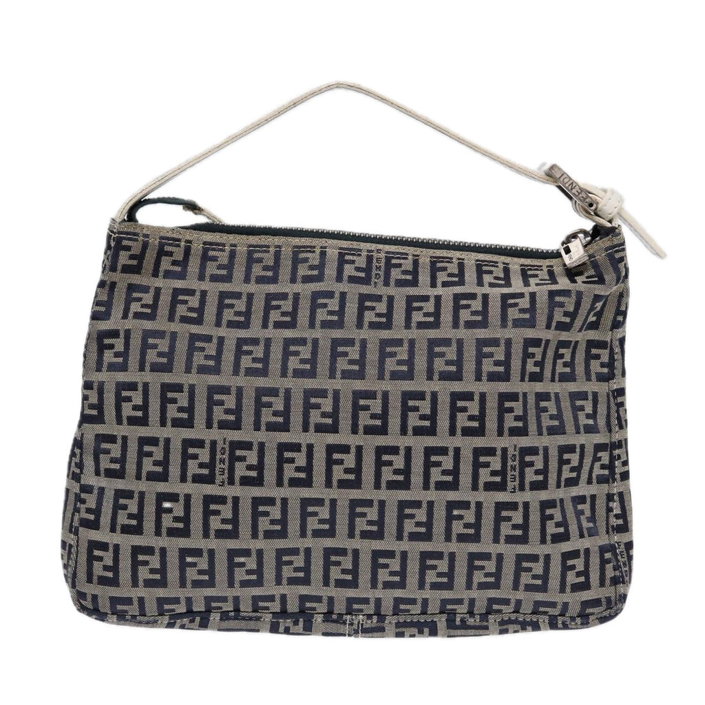 FENDI Zucchino Canvas Accessory Pouch Navy84615
