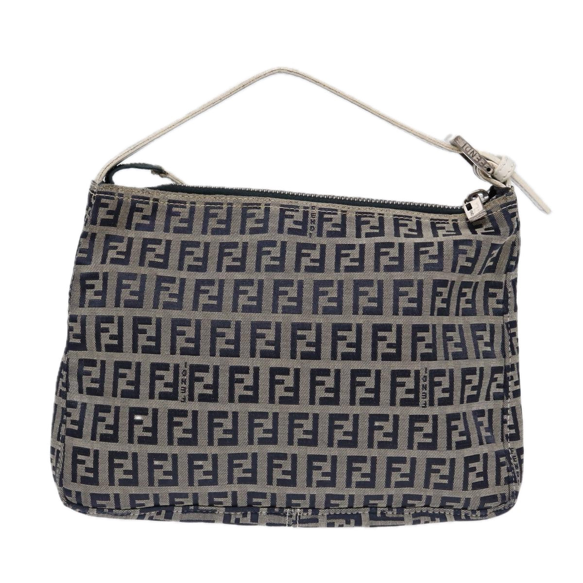 FENDI Zucchino Canvas Accessory Pouch Navy84615