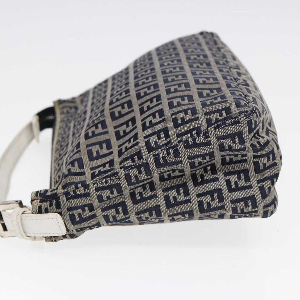 FENDI Zucchino Canvas Accessory Pouch Navy84615