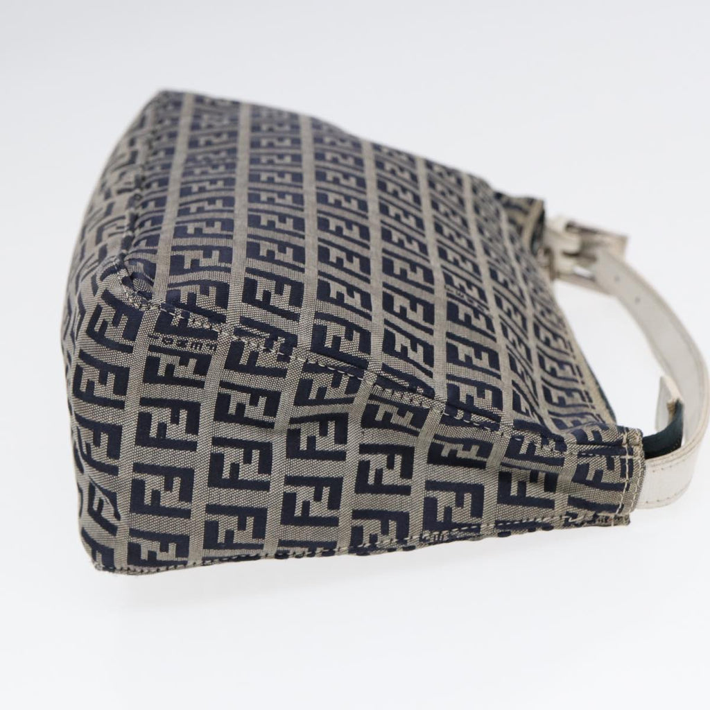 FENDI Zucchino Canvas Accessory Pouch Navy84615
