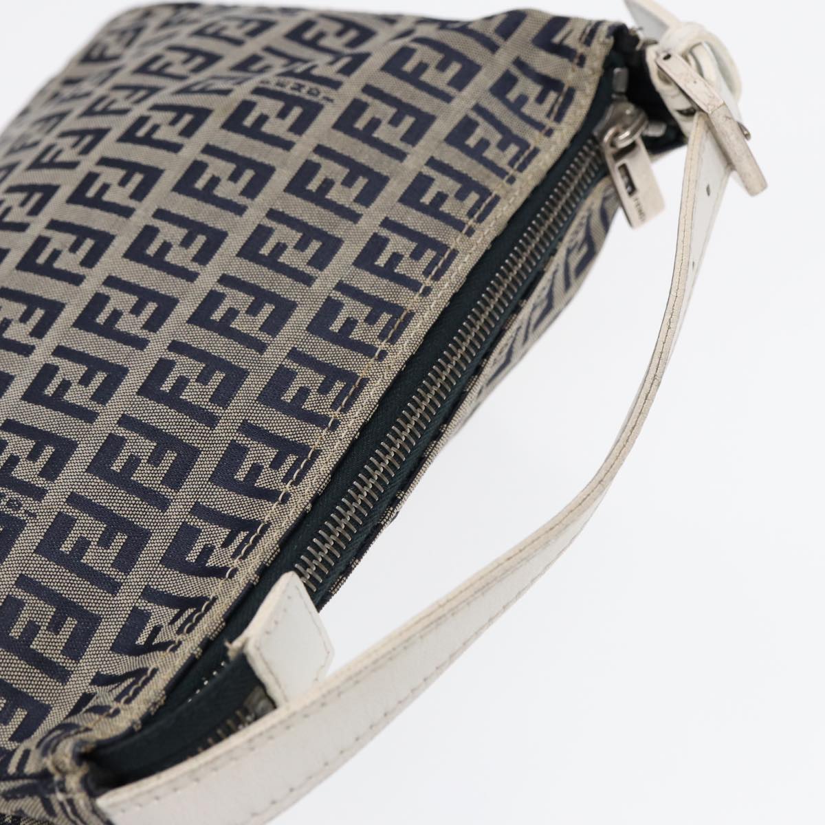 FENDI Zucchino Canvas Accessory Pouch Navy84615