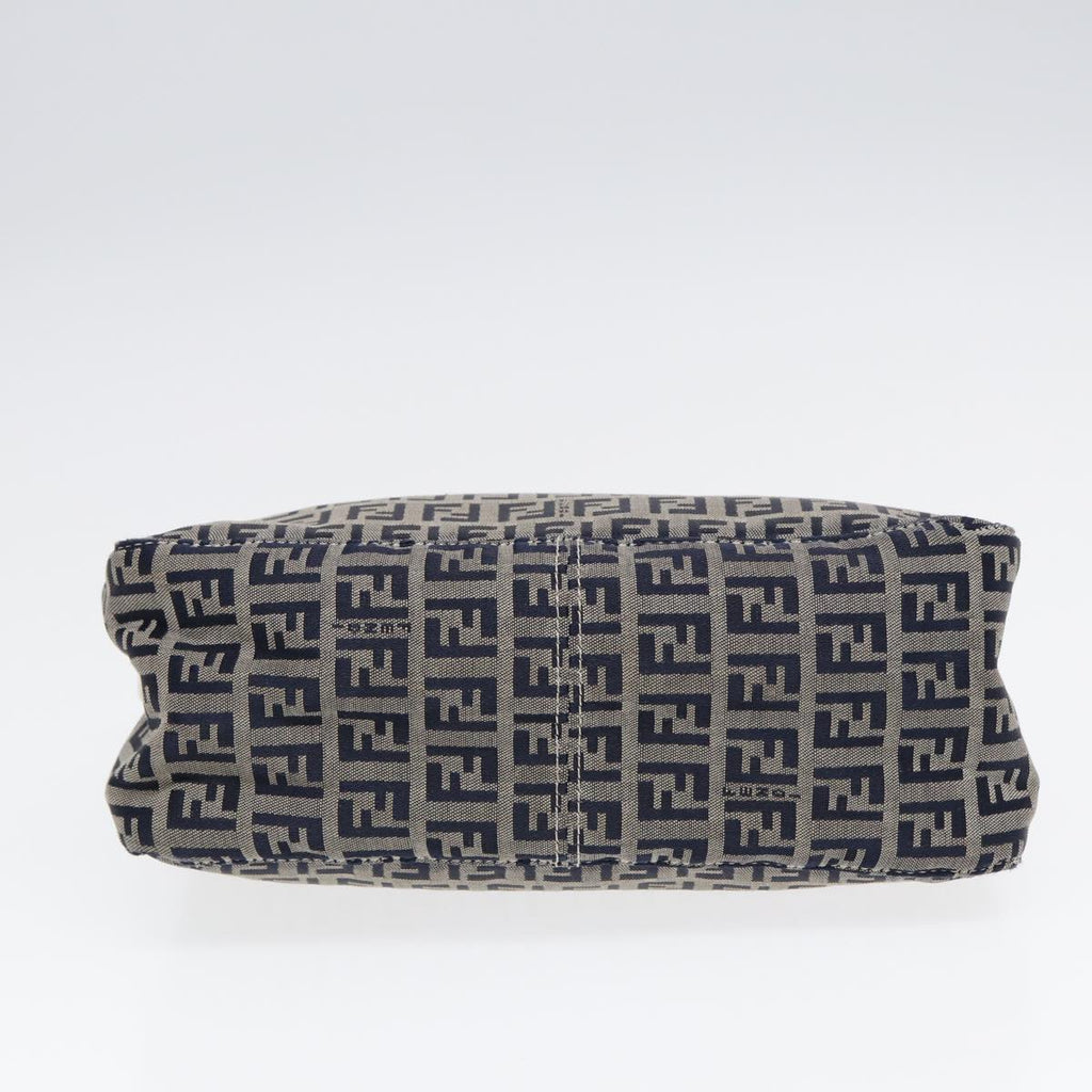 FENDI Zucchino Canvas Accessory Pouch Navy84615