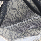 FENDI Zucca Canvas Clutch Bag Brown Black gold84616