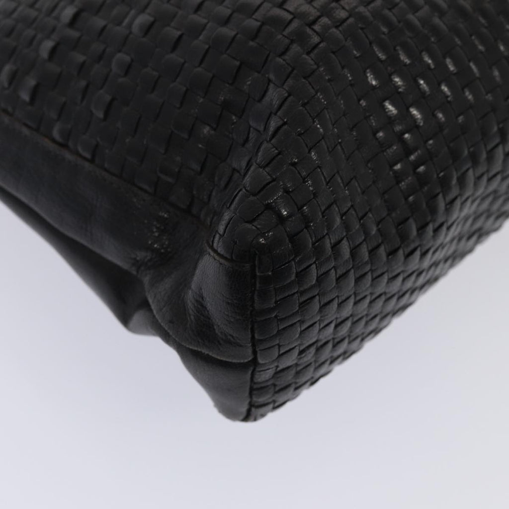 FENDI Tote Bag Leather Black Gold84621