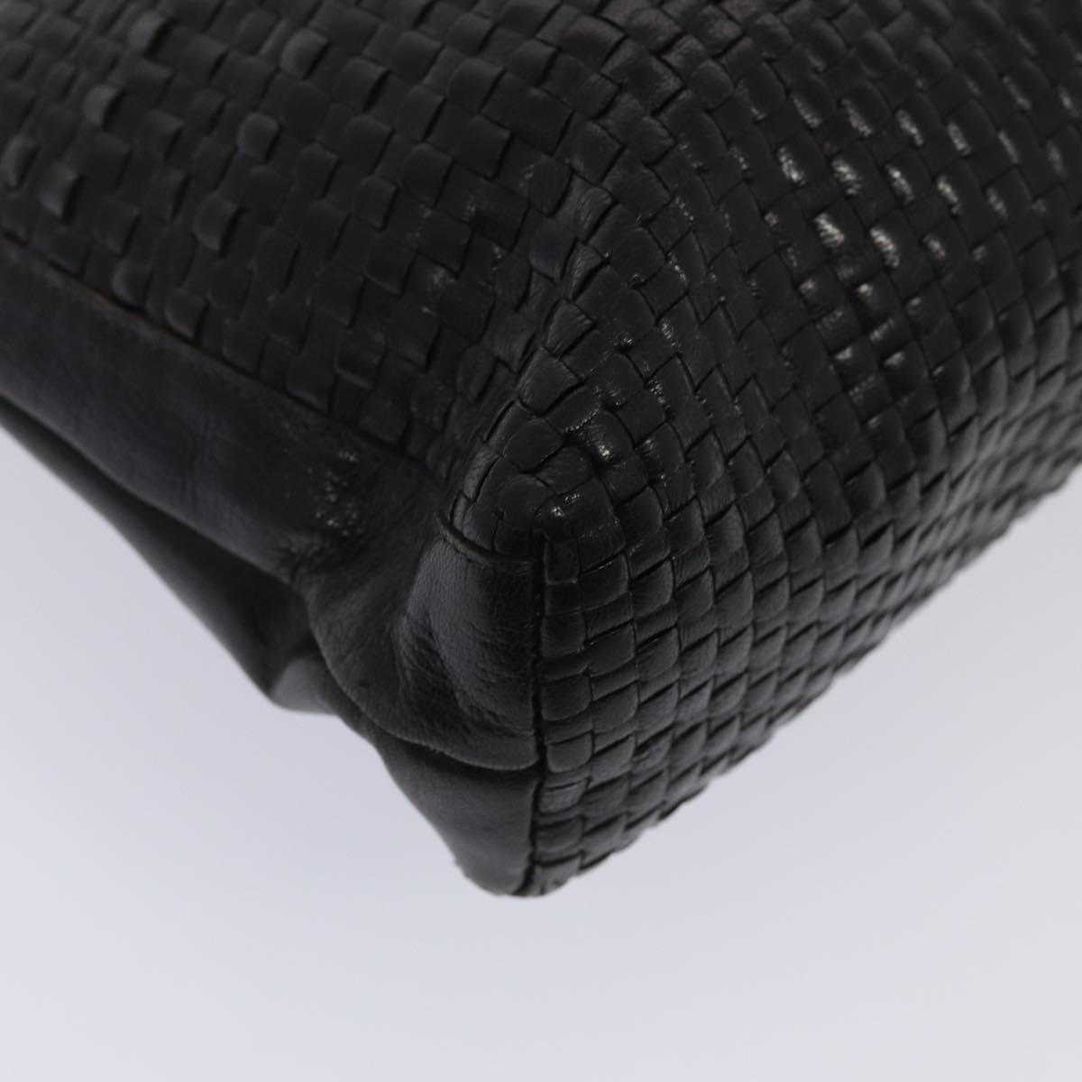FENDI Tote Bag Leather Black Gold84621