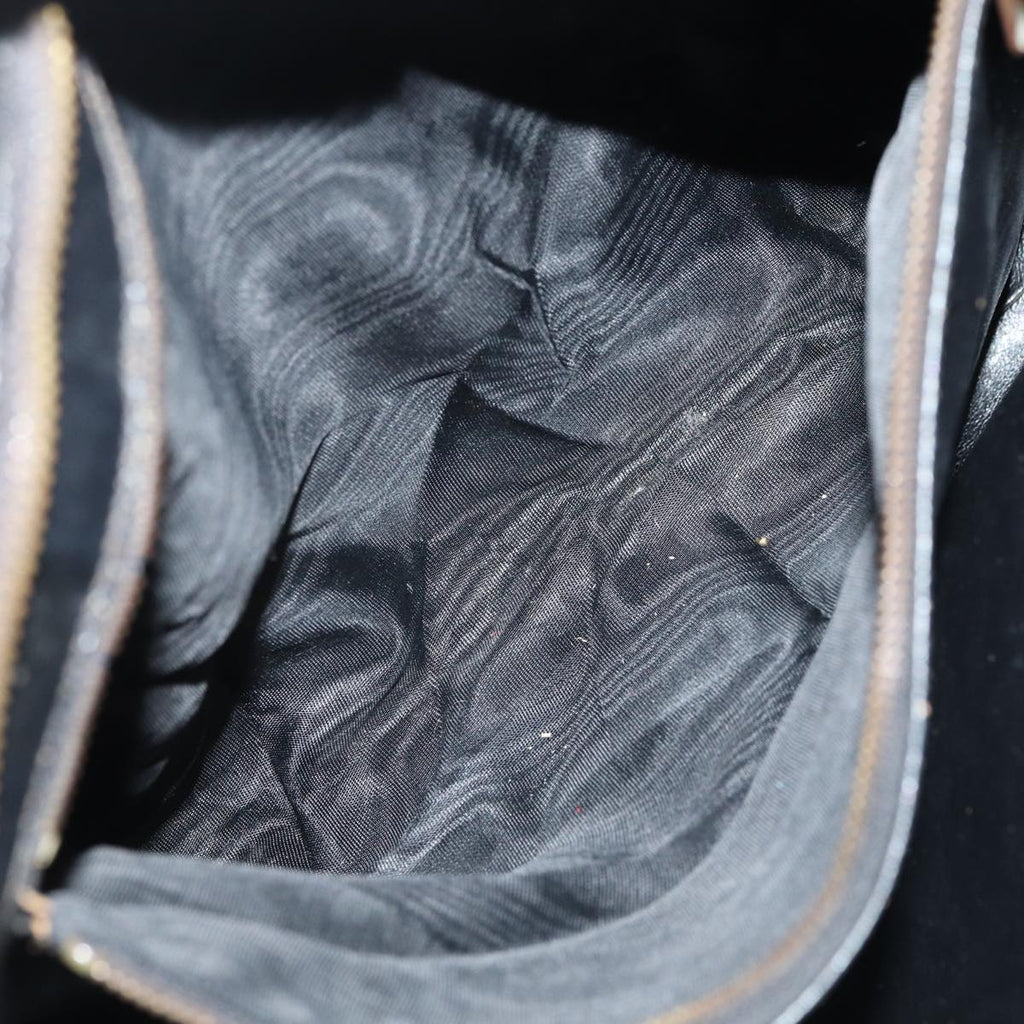 FENDI Tote Bag Leather Black Gold84621