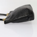 FENDI Tote Bag Leather Black Gold84621