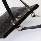 FENDI Tote Bag Leather Black Gold84621