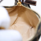 FENDI Zucca Canvas Hand Bag Brown Black gold84622