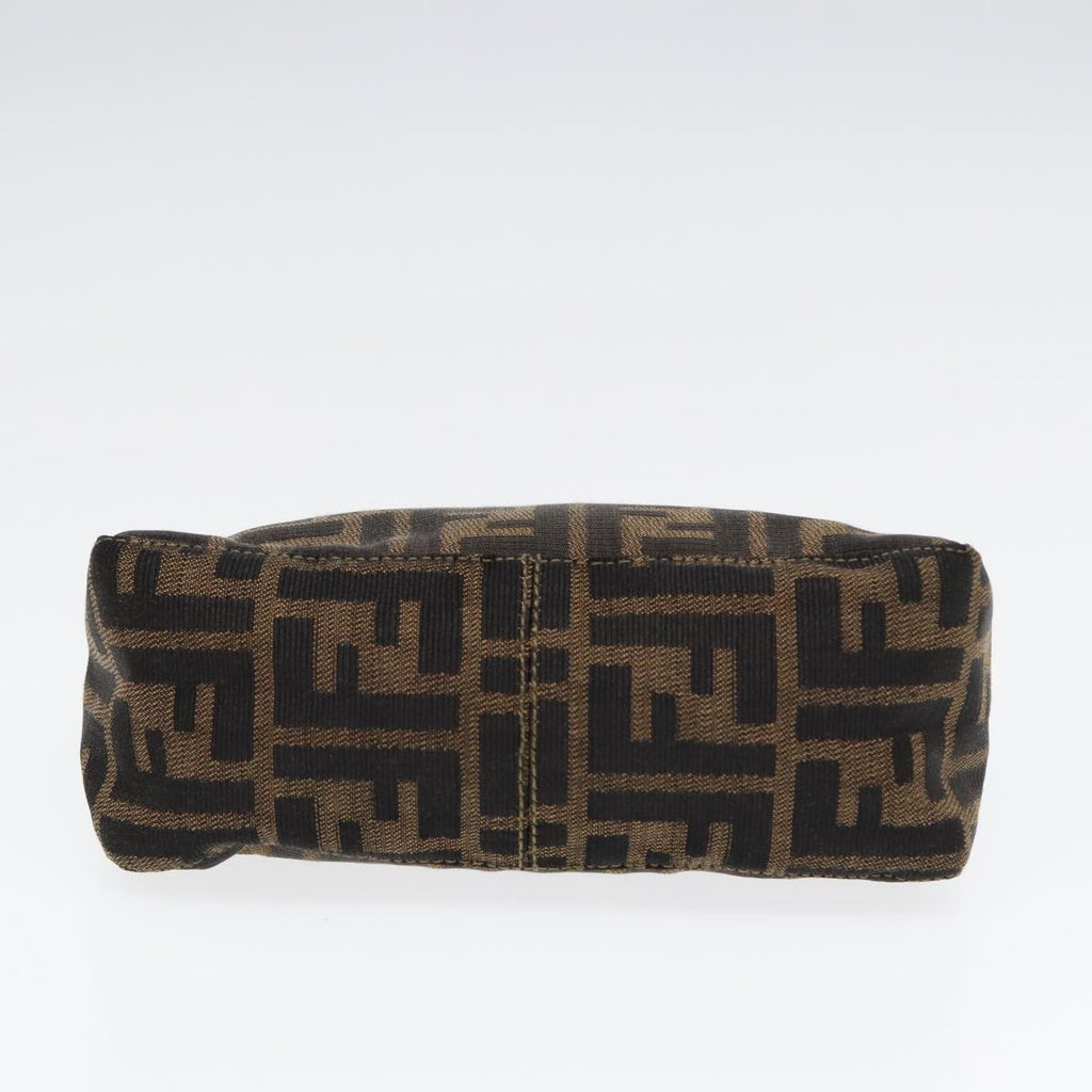 FENDI Zucca Canvas Hand Bag Brown Black gold84622
