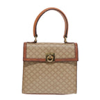 CELINE Macadam Canvas Hand Bag 2way Beige Auth 84755