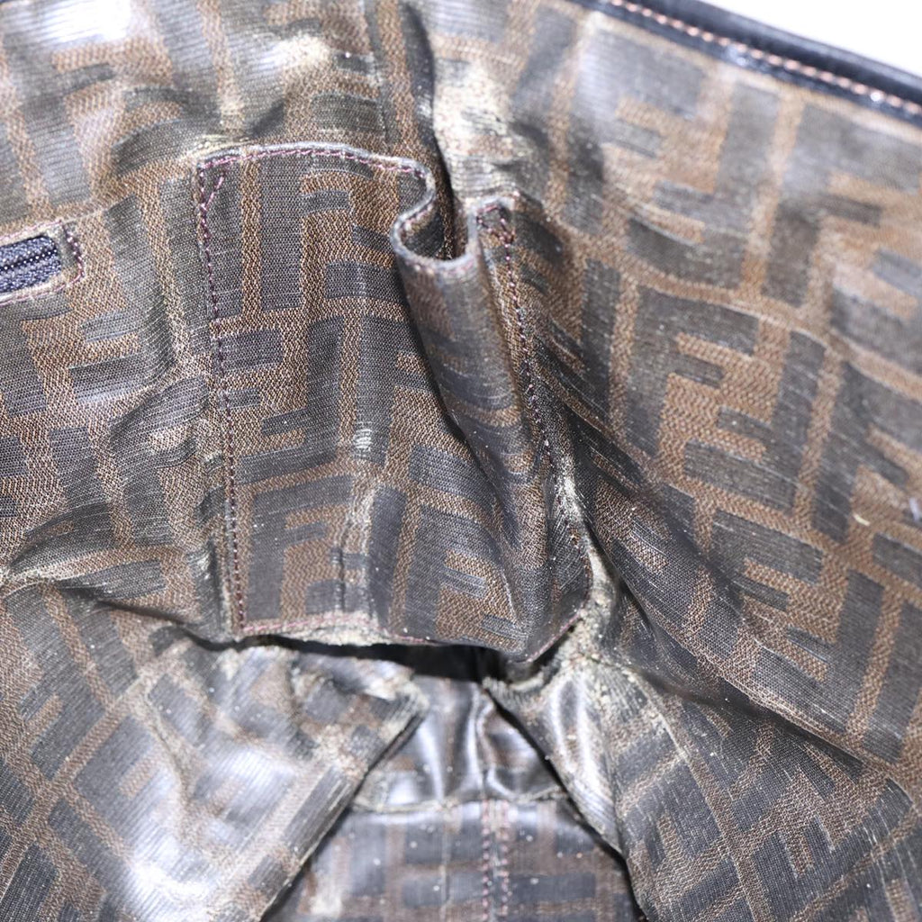 FENDI Tote Bag Leather Black84824