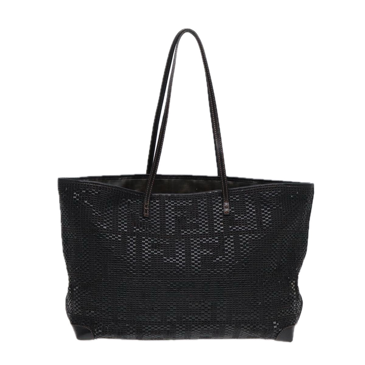 FENDI Tote Bag Leather Black84824