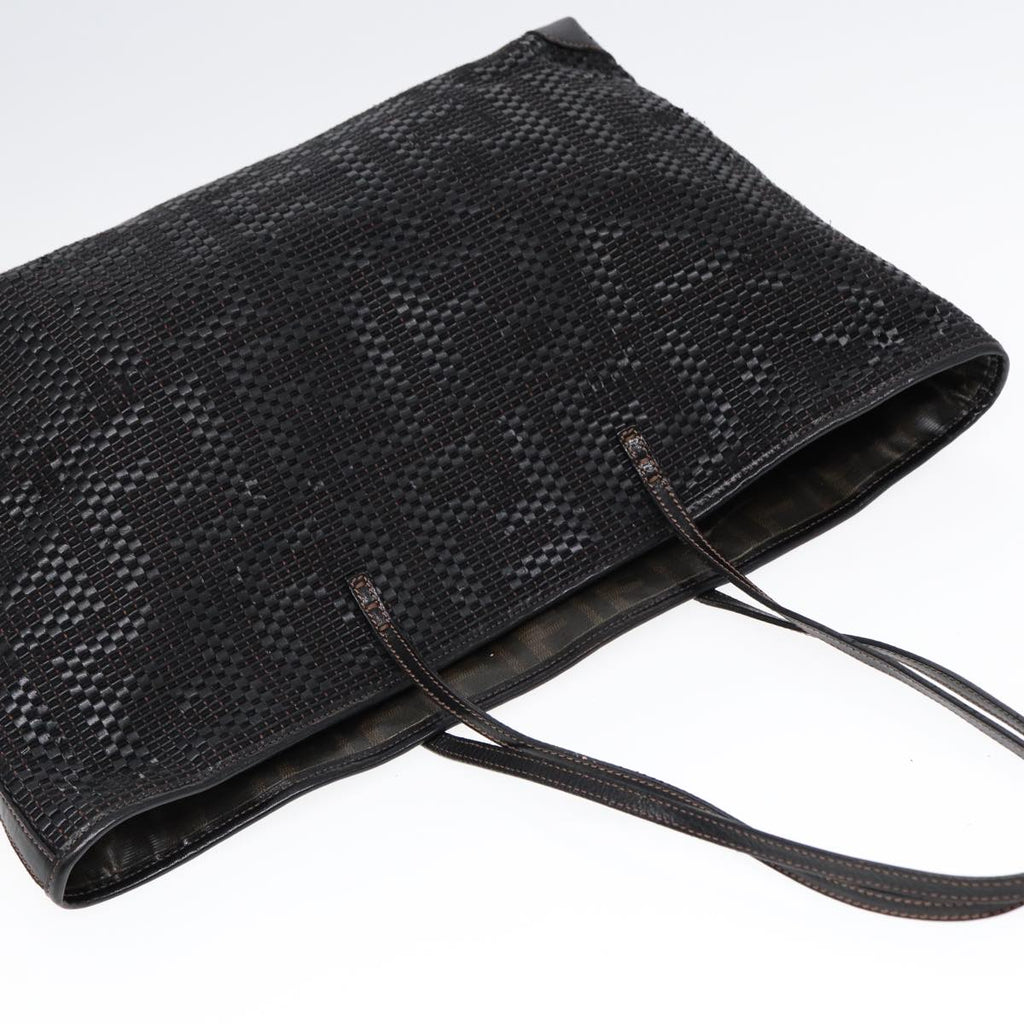 FENDI Tote Bag Leather Black84824