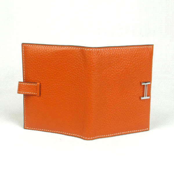 Hermes Wallet H009 Wallet Cow Leather Orange