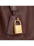 CELINE Medium Abbey Supple Calfskin Tote Bag Chestnut