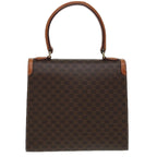 CELINE Macadam Canvas Hand Bag PVC Leather Brown Auth 85010