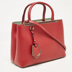Fendi Red Leather Petite Sac 2Jours Tote