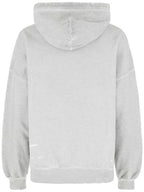 Balenciaga artwork print wide fit hooded top gray